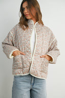 BOHO PRINT FLOAR QUILTED JACKET