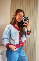THE MAROON FRAMED CARDIGAN