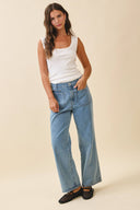 Vintage High Waist Wide Leg Denim