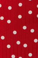 STRAPLESS POLKA DOT MIDI DRESS