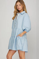The Bluebell Button Dress