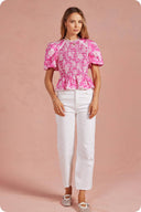 The Blush Garden Peplum Top