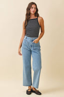 Vintage High Waist Wide Leg Denim