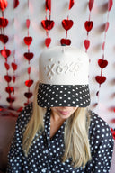 XOXO - Black Polka Dot Vintage Trucker Hat