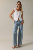 BUTTON DOWN KNIT TOP