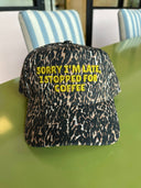 Sorry I'm Late Leopard Trucker Hat