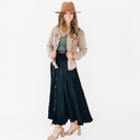 Brown Denim Shacket
