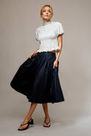 Tini Polka Dot Smocked Top