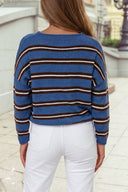 The Blue Mocha Stripe Cardigan
