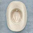 Blue Chinoiserie Suede Cowboy Hat