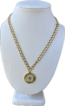 Radiant Cross Medallion Necklace