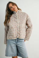 BOHO PRINT FLOAR QUILTED JACKET