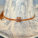 Blue Chinoiserie Suede Cowboy Hat