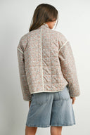 BOHO PRINT FLOAR QUILTED JACKET