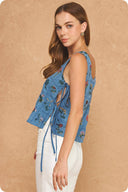 The Bloom Babe Tie Tank Top