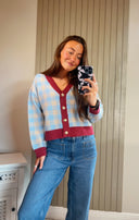 THE MAROON FRAMED CARDIGAN