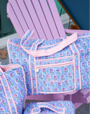 Lavendar Petals Square Duffel - LARGE **Free Name Embroidery w/ Purchase**