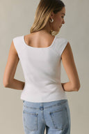 BUTTON DOWN KNIT TOP